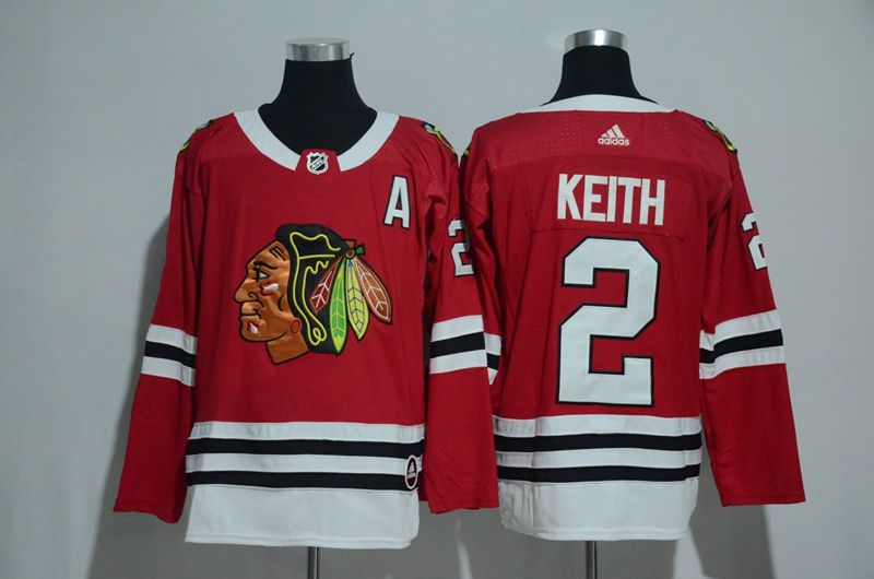 Men 2017 Chicago Blackhawks #2 Keith red Adidas jerseys